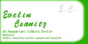 evelin csanitz business card